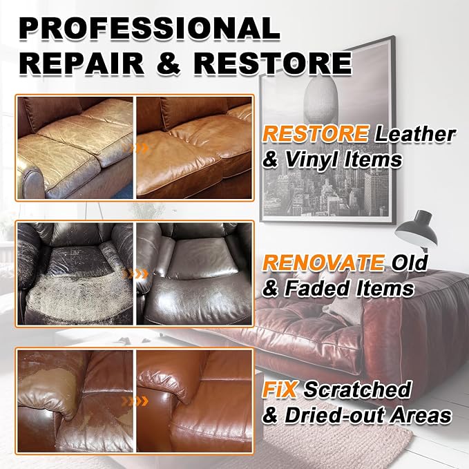 12oz Leather Recoloring Balm & 3.4oz Mink Oil Leather Conditioner kit, Medium - Image 3