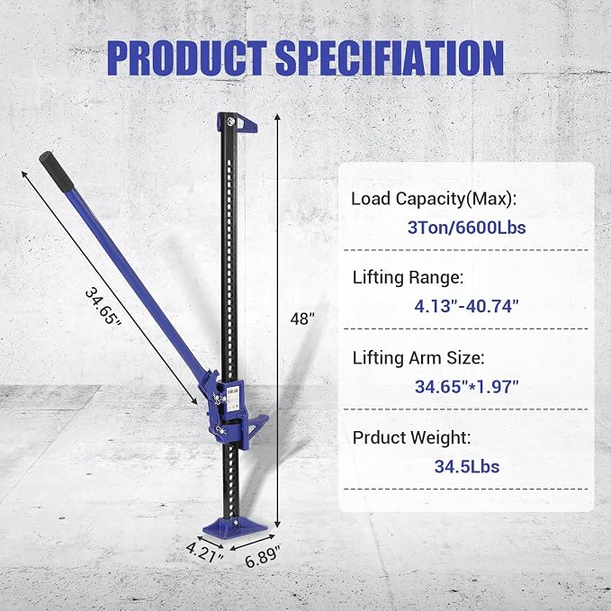 Multi-Functional Lift Jack, Farm Jack Heavy Duty Off Road, - Image 5