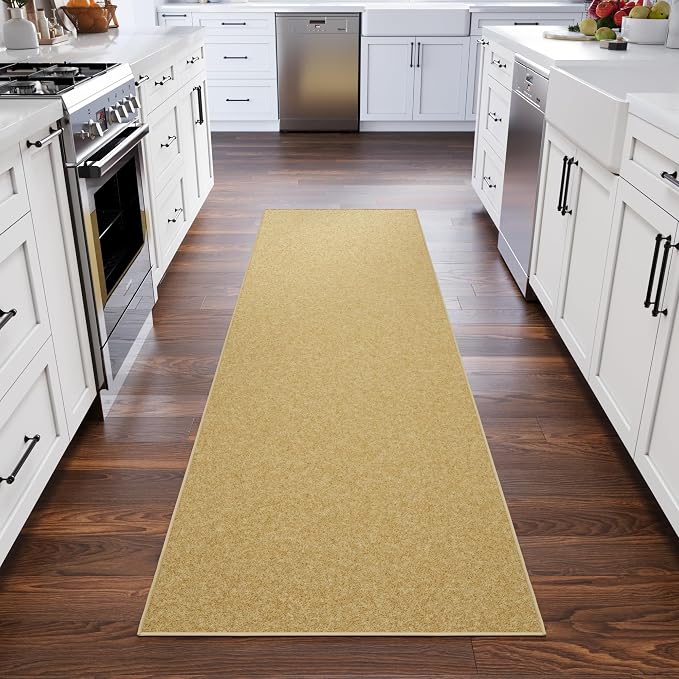 Ottomanson Hallway Runner Rug 2'7" x 9'10" Non Slip Solid Area Rugs Easy to - Image 9