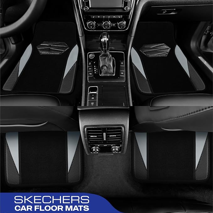 Skechers Car Floor Mats, Waterproof Universal Fit Car Mats, Faux Leather Car - Image 3
