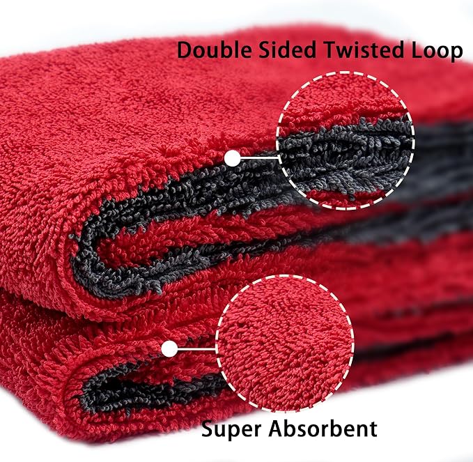 LIVOS 2 Pack Car Drying Towel, Premium Microfiber Towels - Image 2
