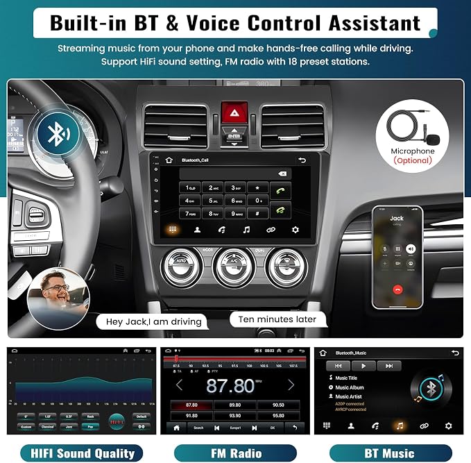 UNITOPSCI 2G+64G for Subaru Forester WRX Impreza 2013-2015 Radio Android 13 Car - Image 4