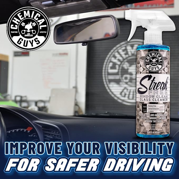 Chemical Guys CLD300 Streak Free Glass & Window Cleaner, Ammonia Free & Safe on - Image 8