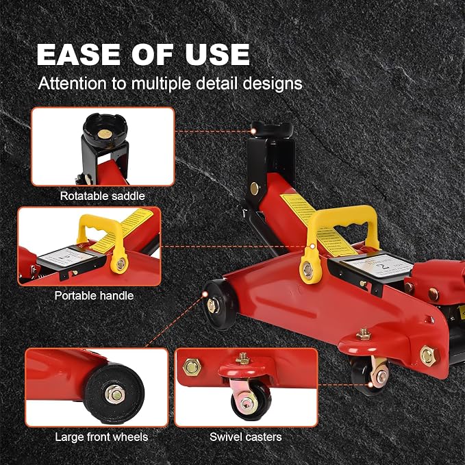 Aain AA095 2 Ton Hydraulic Floor Jack, Low Profile Hydraulic Trolley - Image 2