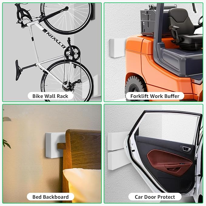 Garage Wall Protector, 4 Pack Garage Car Door Protector Bumper Guard - Image 7