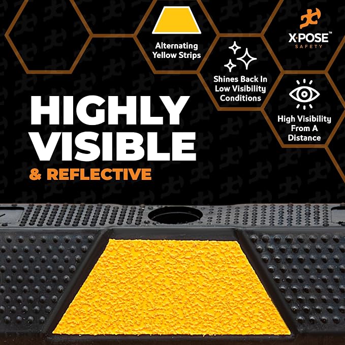 Xpose Safety 48" Heavy Duty Rubber Parking Stopper – 10 Pack Wheel Blocks - Image 4