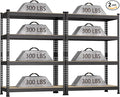 2 Packs 36" W x 16" D x 55" H Adjustable Garage Storage Shelves by BuxWellBang