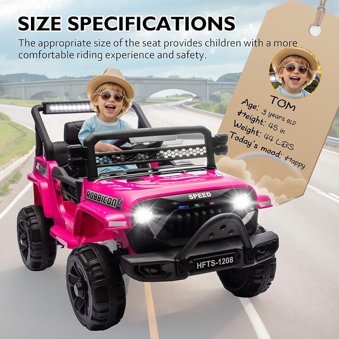 12V Ride on Electric Truck Car for Kids, 12V Kids Electric Vehicles w/Remote - Image 8