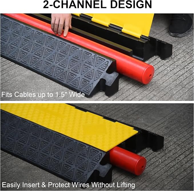 Heavy-Duty Rubber Cable Protector Ramp - Image 4
