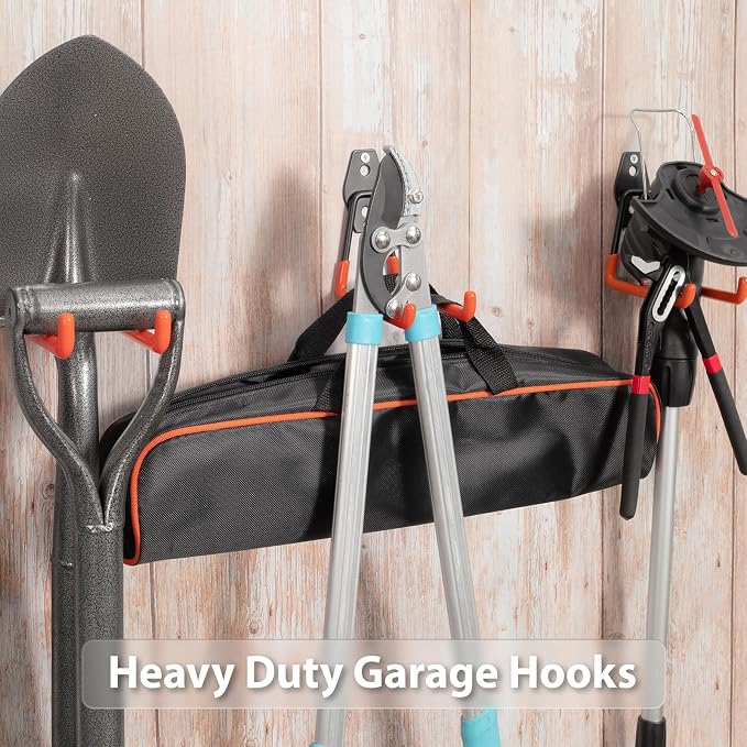 4 Pack 5.2x5.1 Inch Utility Steel Wall Mount Heavy Duty Garage Hooks - Image 6
