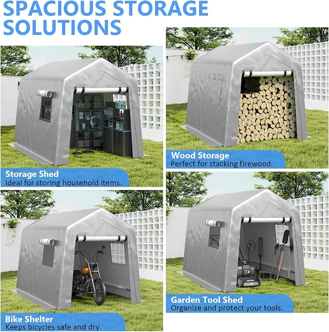6x8 ft Carport Heavy Duty Tent - Image 5