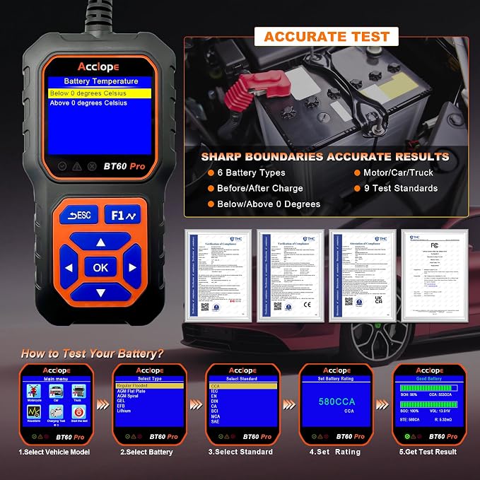 BT60 Pro Acclope Car Battery Tester - Image 7