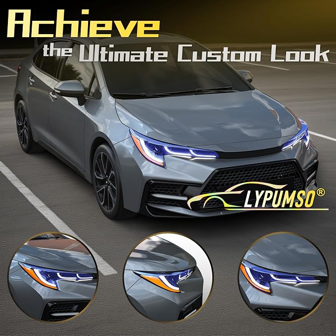 Lypumso 16 x 60 Inches Headlight Taillight Car Tint Vinyl Film, Self Adhesive - Image 2