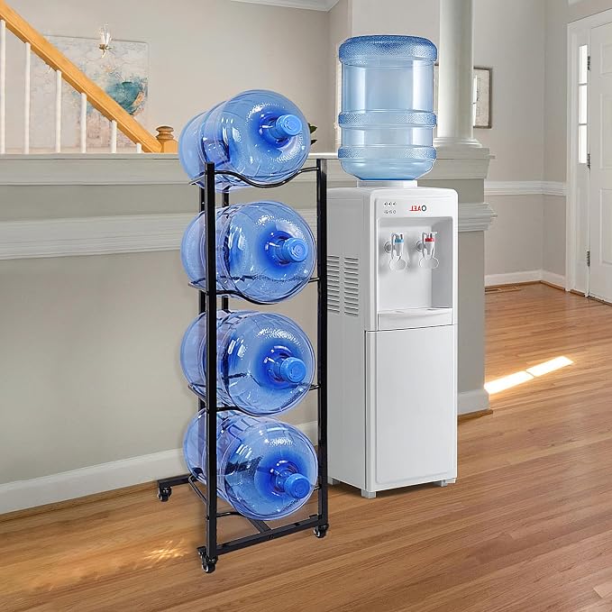 5 Gallon Water Bottle Holder, 4-Tier Heavy Duty Water Cooler Jug Rack, Water - Image 7