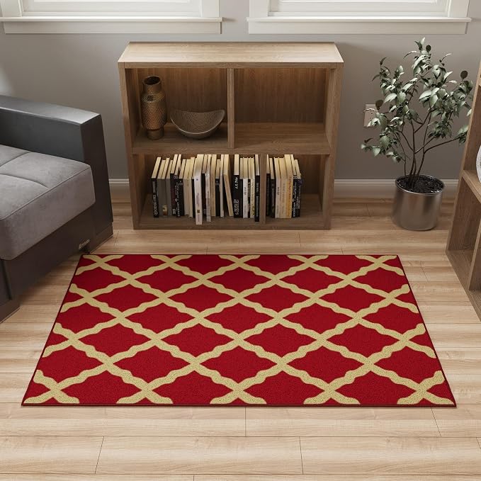 Ottomanson 3'3" x 5' Rugs for Living Room Trellis Area Rug for Bedroom - Image 11