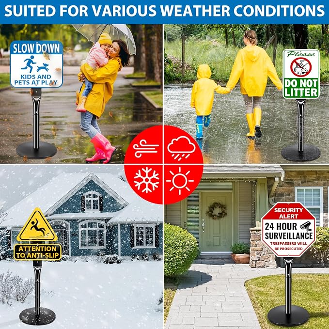 2Pack Heavy Duty Parking Sign Post - Image 7