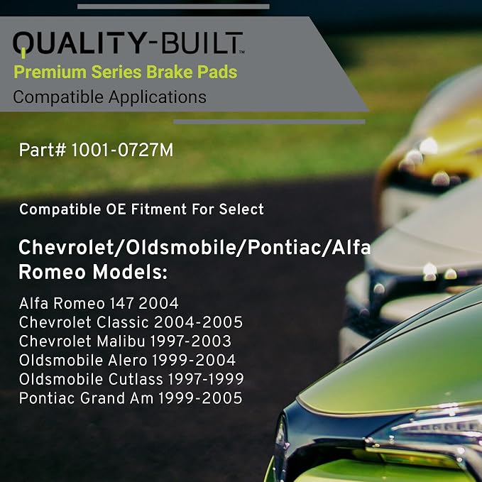 Premium Semi-Metallic Front Brake Pads Compatible - Image 3