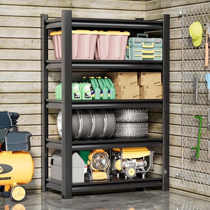2 Sets Garage Shelving Unit 24"D x 48"W x 87"H Heavy Duty Storage Shelves Easy - Image 2