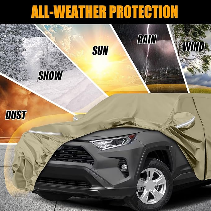 Waterproof Car Covers Replace for 2013-2025 Toyota RAV4, Windproof Bands for - Image 5