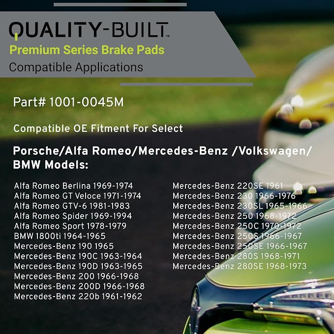 Premium Semi-Metallic Front Brake Pads Compatible - Image 3