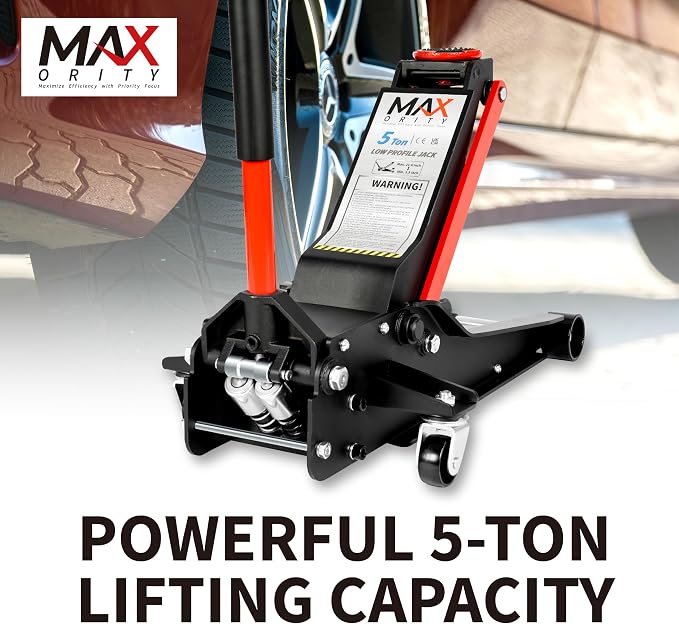 5-Ton Low Profile Hydraulic Super Heavy-Duty Steel Floor Jack - Image 2