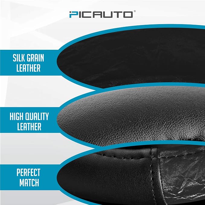 PIC AUTO Steering Wheel Cover, Silk Grain Leather Car Steering Wheel Protector - Image 3