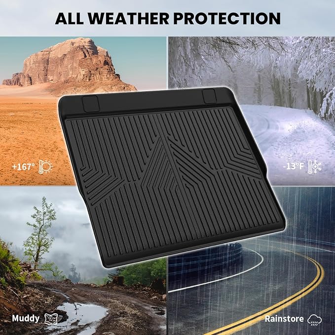 LASFIT Trunk&Seatback Mats for Toyota 4Runner 2013-2024, All Weather TPE Custom - Image 7