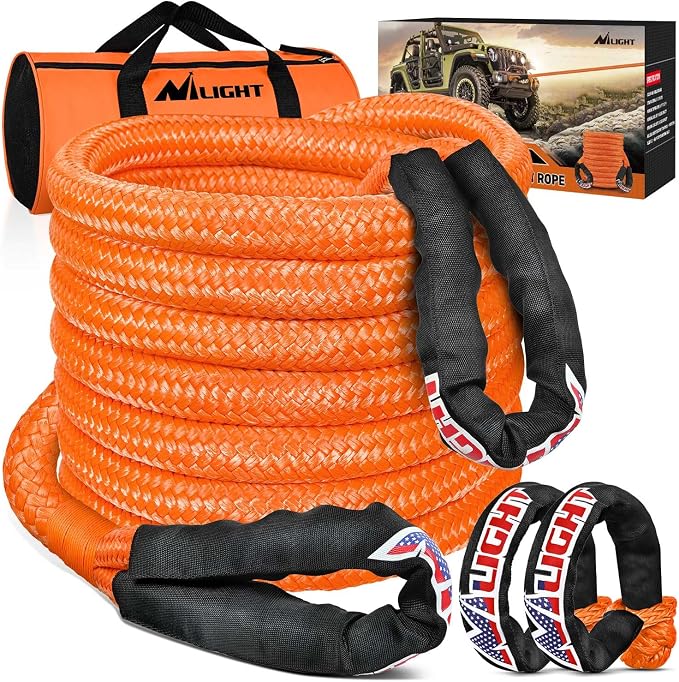 Nilight Kinetic Recovery Tow Rope 7/8" x 20ft by Nilight