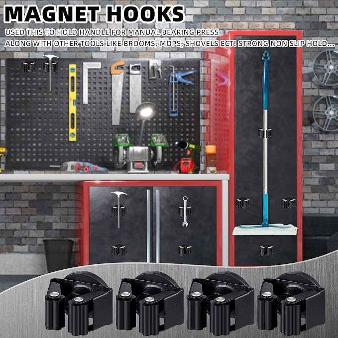 30 Pcs Magnetic Mop Broom Holder Movable Magnetic Broom Holder Rack, Anti Slip - Image 7