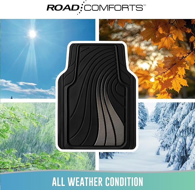Road Comforts Car Floor Mats Full Set – Front & Rear Car Floor Mats - Image 4