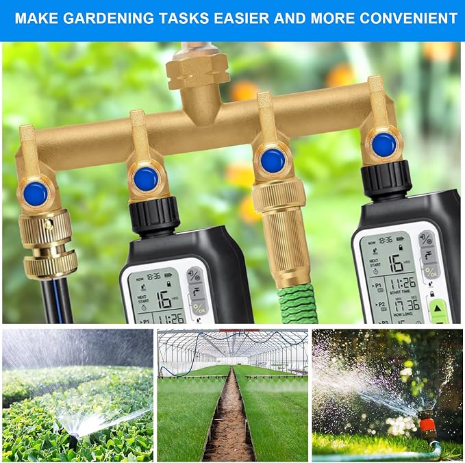 Brass Garden Hose Splitter, 4 Way Hose Splitter, Outdoor Hose Splitter - Image 5