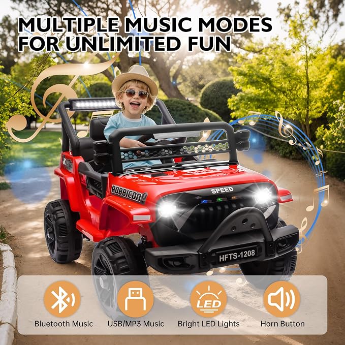12V Ride on Electric Truck Car for Kids, 12V Kids Electric Vehicles w/Remote - Image 7