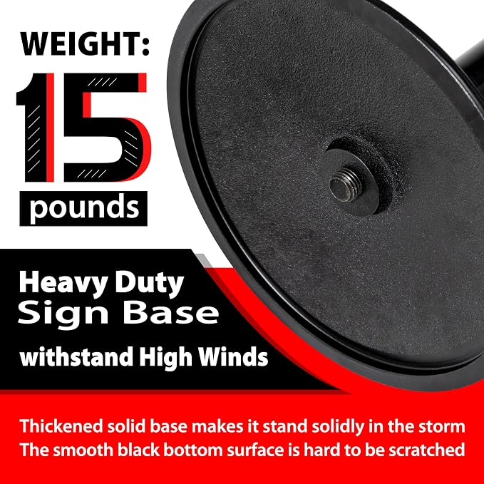 2Pack Heavy Duty Cast Iron Sign Stand - Image 3