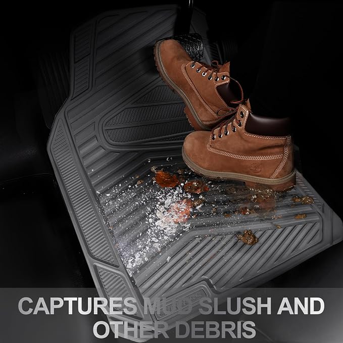 CAR PASS Rubber Car Mats, Car Floor Mats All Weather, Car Mat Full Set 3 Piece - Image 7