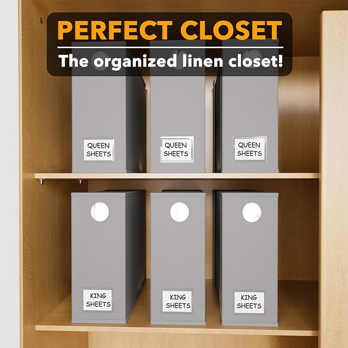 SpaceAid 6 Pack Bed Sheet Organizers and Storage, Foldable Sheet Organizer - Image 5