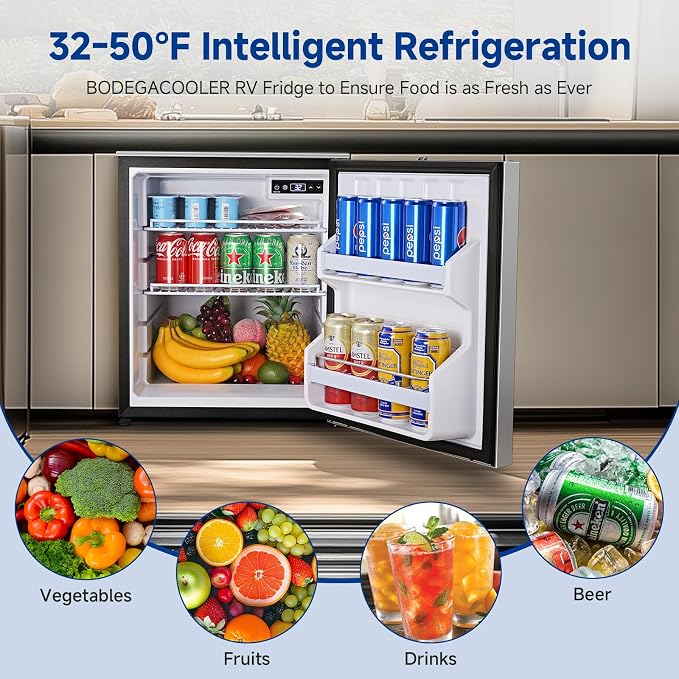 BODEGACOOLER 12 Volt Refrigerator, 63.4Quart RV Refrigerator, Dual Modes RV - Image 3