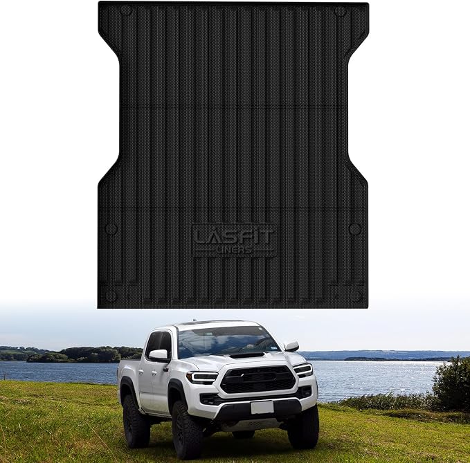 LASFIT Bed Mat for Toyota Tacoma 2024 2025 Truck Bed, All Weather 5 ft Rubber by LASFIT