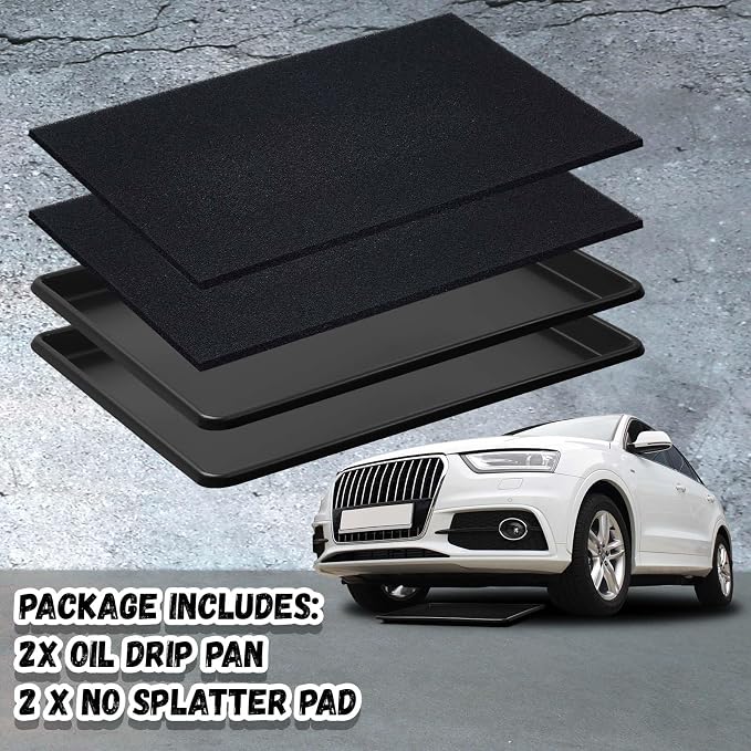 Uiifan 2 Sets 27'' x 20''x 1.4'' Oil Drain Drip Pan - Image 3