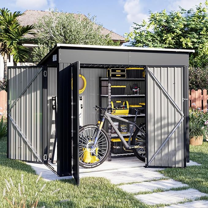 Aoxun 4' x 8' Shed Outdoor Storage Shed by Aoxun