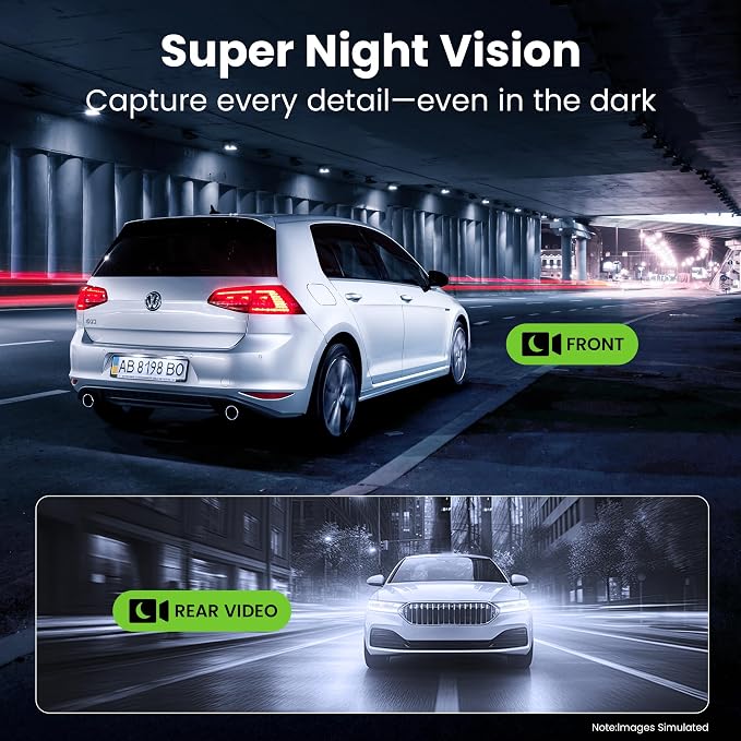 GEARit 4K Dual Dash Cam Front and Rear Camera - Image 3