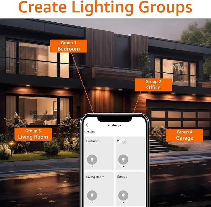 Amazon Basics Smart BR30 LED Light Bulb, Color Changing, Works - Image 7