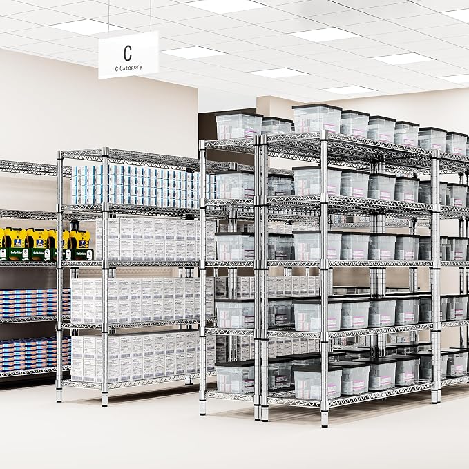 1760 LBs 4 Tier Storage Rack Metal Wire Shelving Unit, Storage Standing Shelf - Image 4