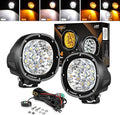 Auxbeam 4 Inch Round Offroad Light, 90W LED Amber White Spot Strobe Light Pods by Auxbeam