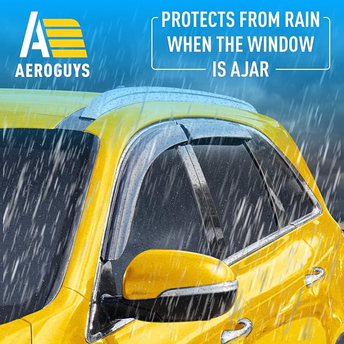 Extra Durable Window Deflectors Tape-On Window Visors Rain Guards Fit - Image 2