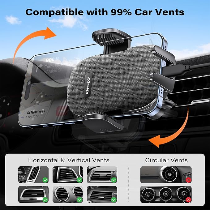 APPS2Car Suction Cup Phone Mount, Windshield/Dashboard/Air Vent Car Phone - Image 5