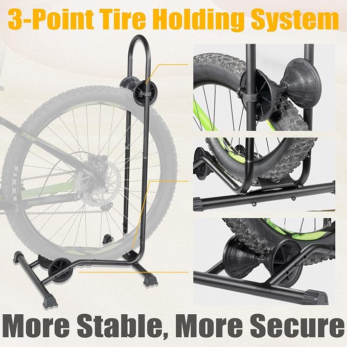 CyclingDeal Fat Snow Bike Floor Stand Parking Rack - Image 3