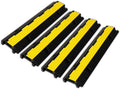 4 Pack Rubber Cable Ramp Hose Cable Protector Ramp 1 Channel 22000Lbs Load by F+COME