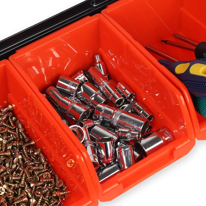 Screw Organizer Wall Mount Hardware Organizer Garage Storage Bins Box Small - Image 4