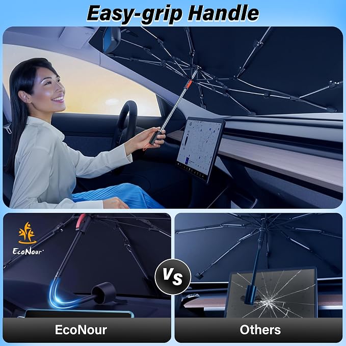 EcoNour Car Windshield Sunshade Umbrella | Foldable Windshield Sun Shade Cover - Image 5