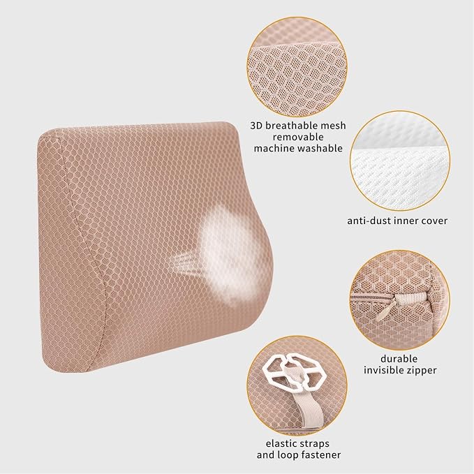 Memory Foam Lumbar Support Pillow - Image 3